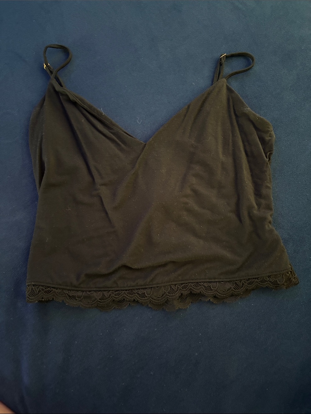 Victoria's Secret Black Lace-Trim Cami